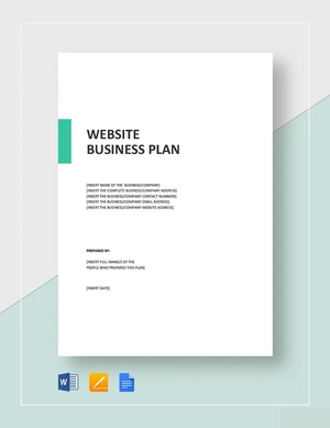 Website Business Plan Template