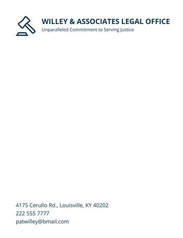 Free Blank Legal Letterhead Template to Edit Online