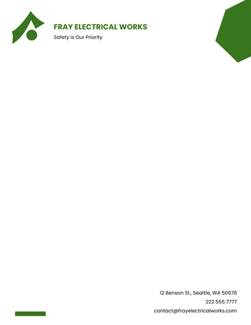 Free Electrical Work Letterhead Template to Edit Online
