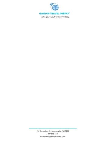 Free Basic Travel Letterhead Template to Edit Online
