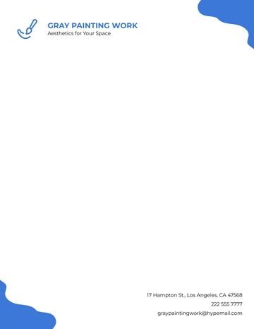 Free Painting Work Letterhead Template to Edit Online