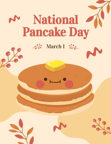 Free National Pancake Day Flyer Template to Edit Online