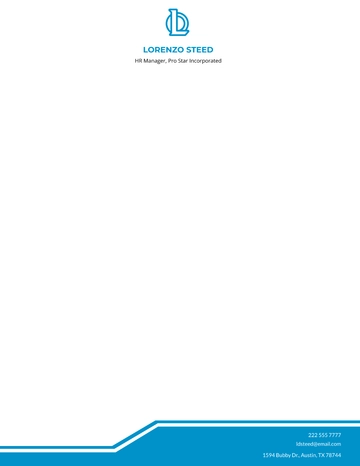 Free Basic HR Letterhead Template to Edit Online