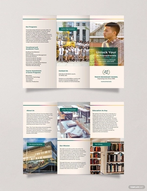 Junior High School Brochure Template