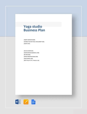Yoga Studio Business Plan Template