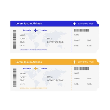 Free Flight Ticket Vector Template to Edit Online