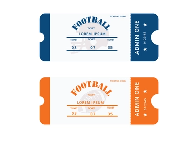 Free Football Ticket Vector Template to Edit Online