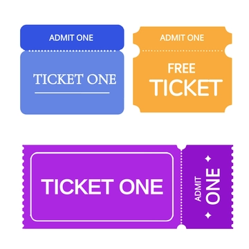 Free Flat Ticket Vector Template to Edit Online