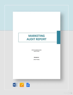Marketing Audit Report Template Marketing Audit Report Template