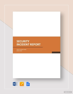 Security Incident Report Template