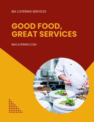 Free Catering Service Advertisement Flyer Template to Edit Online