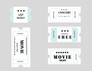 Free White Ticket Vector Template to Edit Online