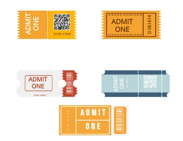 Free Admit One Ticket Vector Template to Edit Online