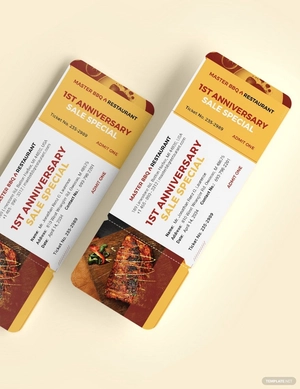 Bbq Sale Ticket Template