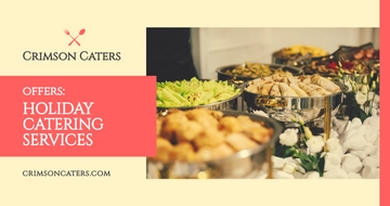 Free Holiday Catering Facebook Post Template to Edit Online