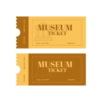 Free Museum Ticket Vector Template to Edit Online