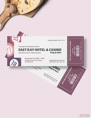 Bingo Event Ticket Template