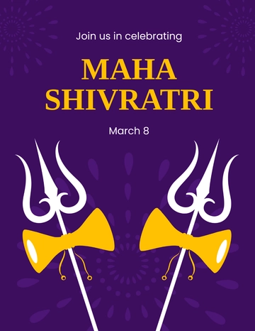 Free Maha Shivratri Event Flyer Template to Edit Online