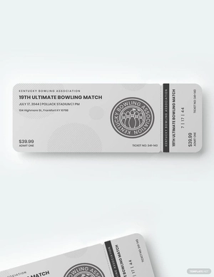 Bowling Event Ticket Template