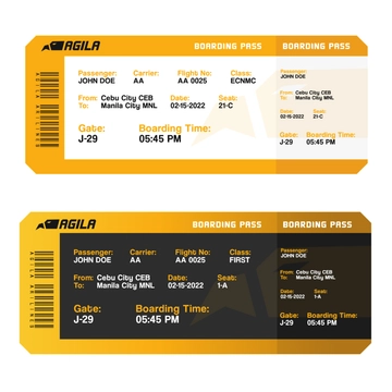 Free Travel Ticket Vector Template to Edit Online
