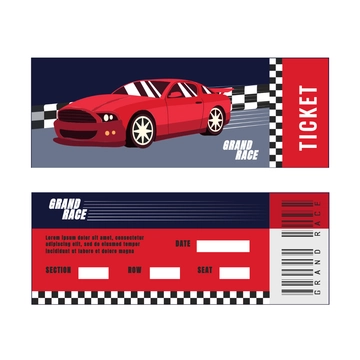 Free Race Ticket Vector Template to Edit Online