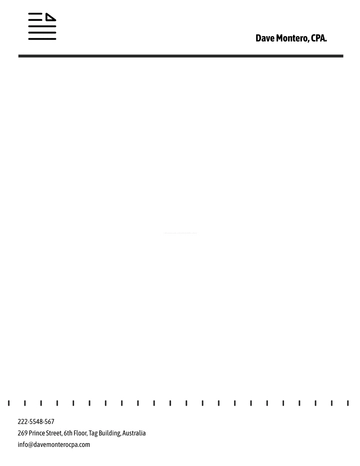 Free Tax Accountant Letterhead Template to Edit Online