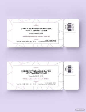 Diamond Jubilee Event Ticket Template