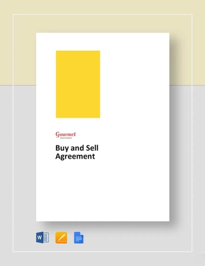 Restaurant Buy Sell Agreement Template
