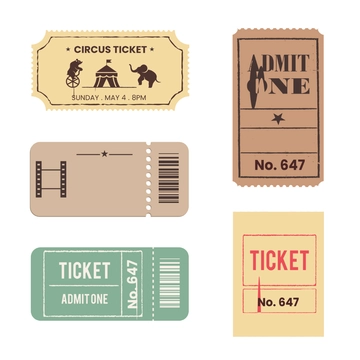 Free Retro Ticket Vector Template to Edit Online