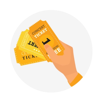 Free Hand Holding Ticket Vector Template to Edit Online