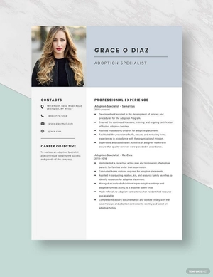 Adoption Specialist Resume