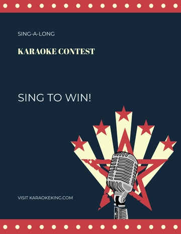 Free Karaoke Contest Flyer Template to Edit Online