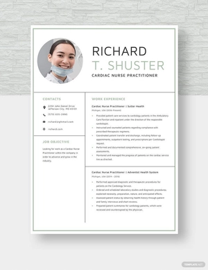 Cardiac Nurse Practitioner Resume