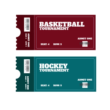 Free Sports Ticket Vector Template to Edit Online