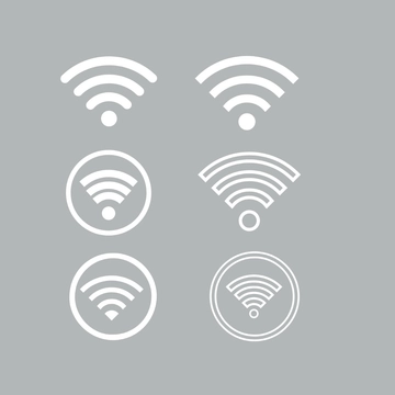 Free White Wifi Clipart Template to Edit Online