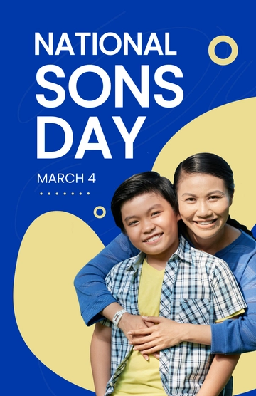 Free National Sons Day Poster Template to Edit Online
