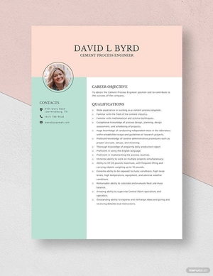 Cement Process Engineer Resume