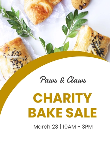 Free Charity Bake Sale Flyer Template to Edit Online