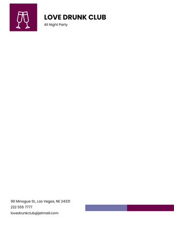 Free Sample Club Letterhead Template to Edit Online