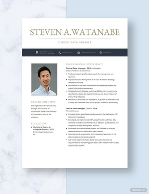 Clinical Data Manager Resume
