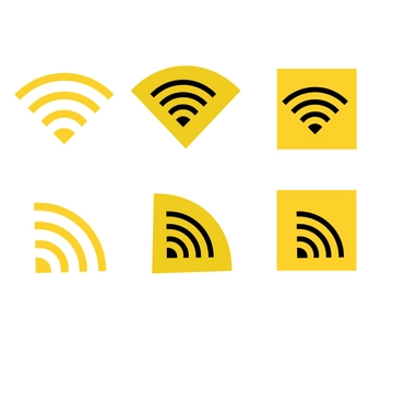 Free Yellow WiFi Clipart Template to Edit Online
