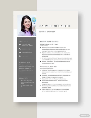 Clinical Engineer Resume