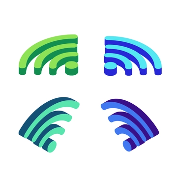 Free Isometric WiFi Clipart Template to Edit Online