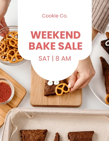 Free Weekend Bake Sale Flyer Template to Edit Online