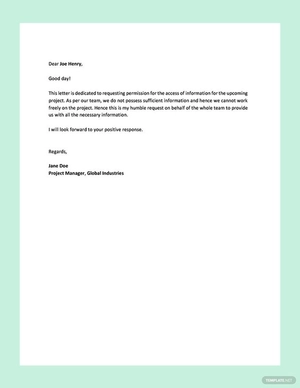 Permission Request Letter Permission Request Letter