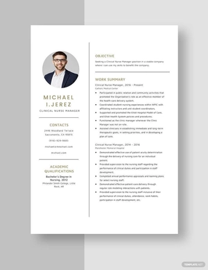 Clinical Nurse Manager Resume
