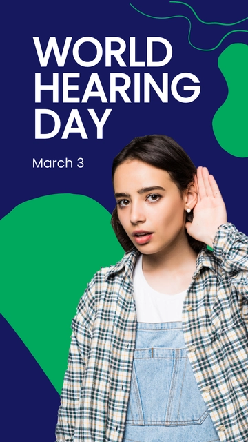 Free World Hearing Day WhatsApp Post Template to Edit Online