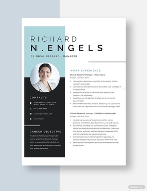 Clinical Research Manager Resume