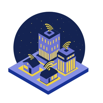 Free City WiFi Clipart Template to Edit Online