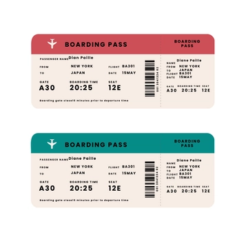 Free tickBoarding Pass Ticket Vector Template to Edit Online
